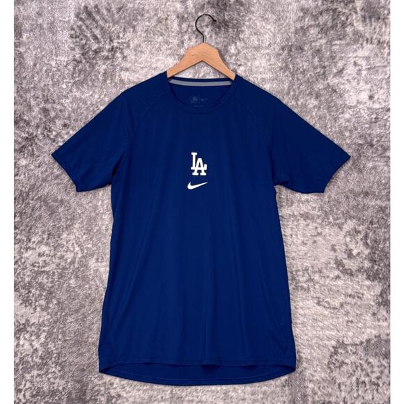 Nike Shirt Large Mens Los Angeles Dodgers Authentic Collection Pre Game - Picture 1 of 7